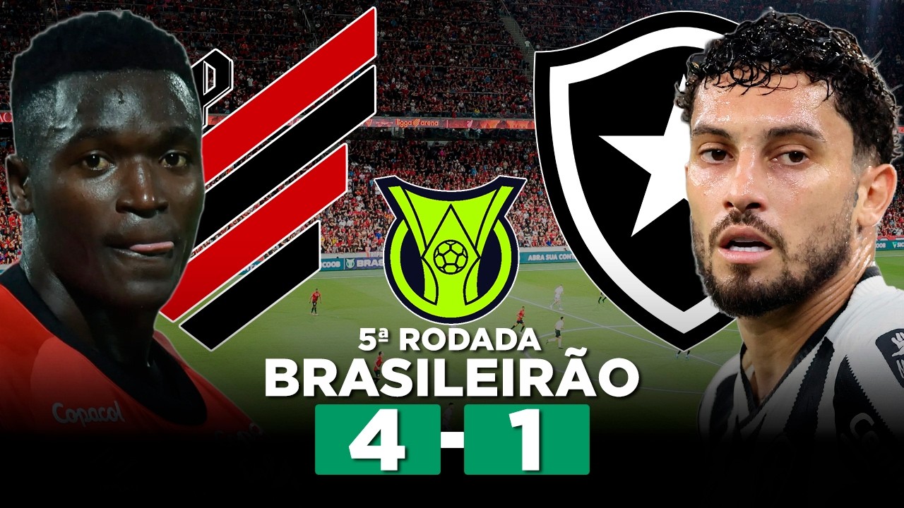 ATHLETICO GOLEIA O BOTAFOGO E ASSUME VICE-LIDERAN&Ccedil;A DO BRASILEIR&Atilde;O! ATHLETICO-PR 4 x 1 BOTAFOGO
