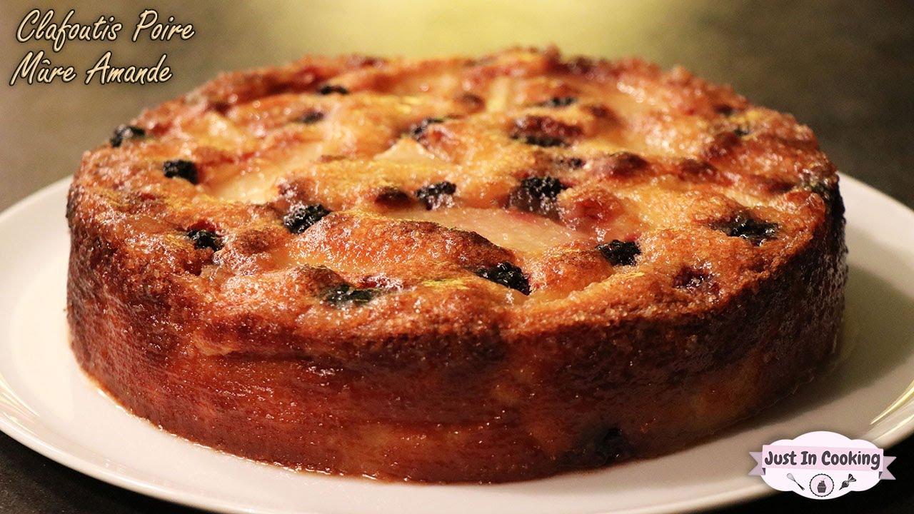Recette de Clafoutis Poires, Mûres et Amande