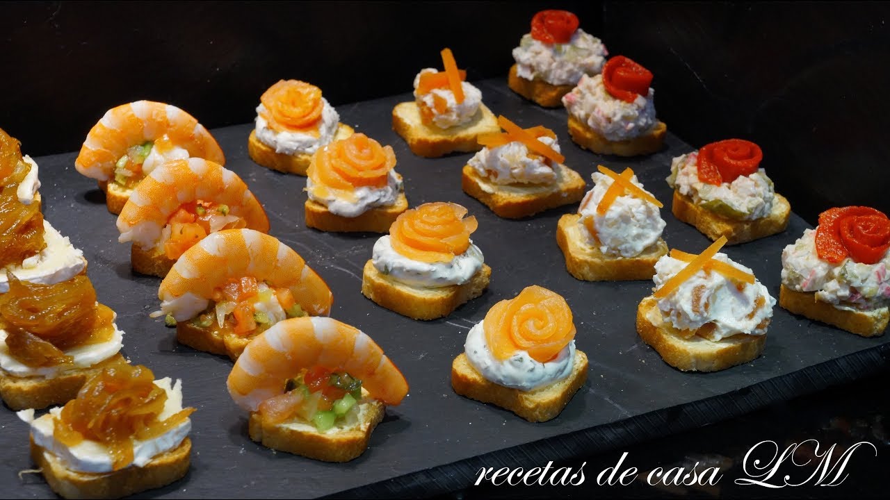 CANAPÉS PARA FIESTAS RECETA MUY FÁCIL