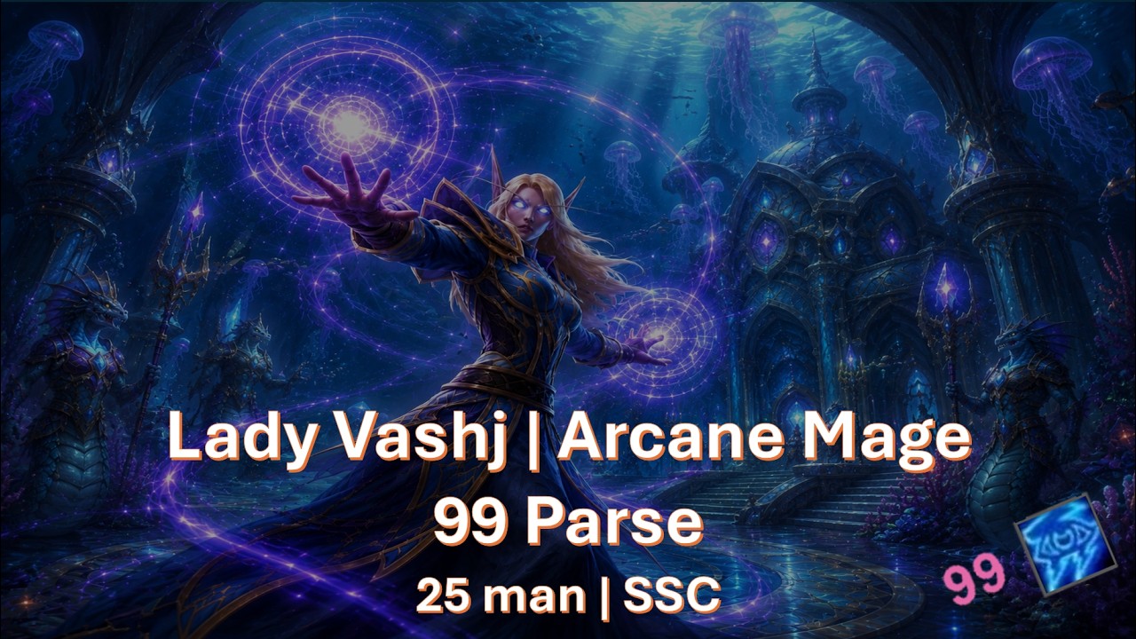Lady Vashj | 99 Parse Arcane Mage POV (SSC, 2026 TBC Anniversary)
