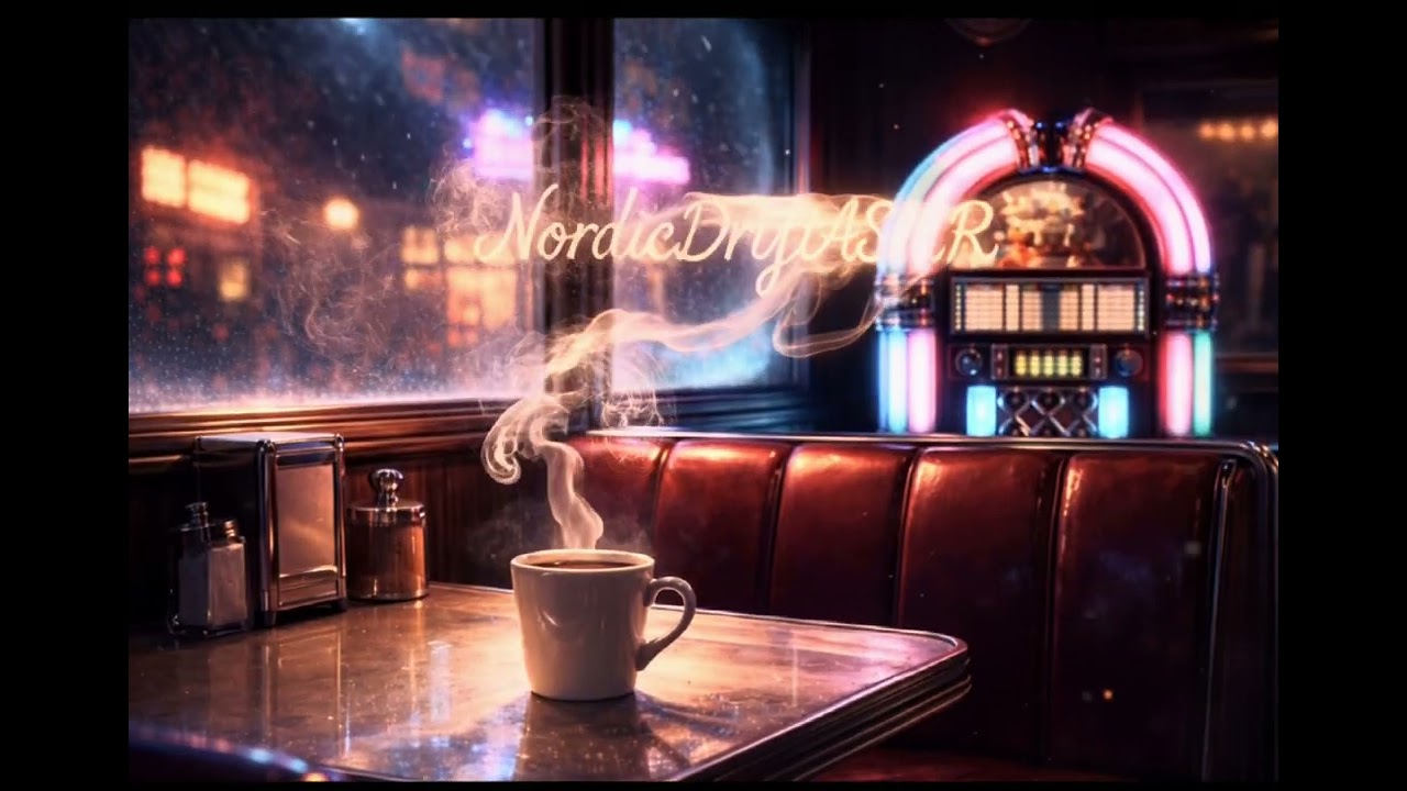 Cozy Rain at the Night Diner ASMR | Sleep 😴 or Study Ambience | no talk 🤫