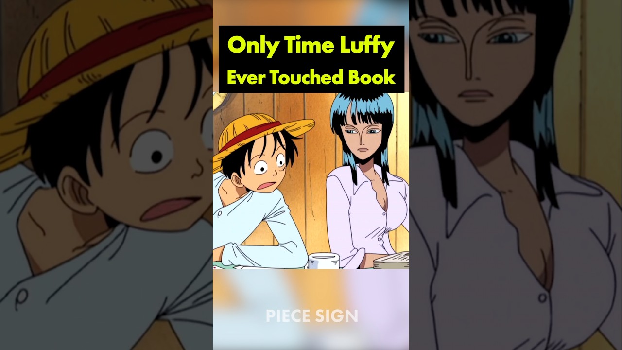 Only time Luffy almost read a book
