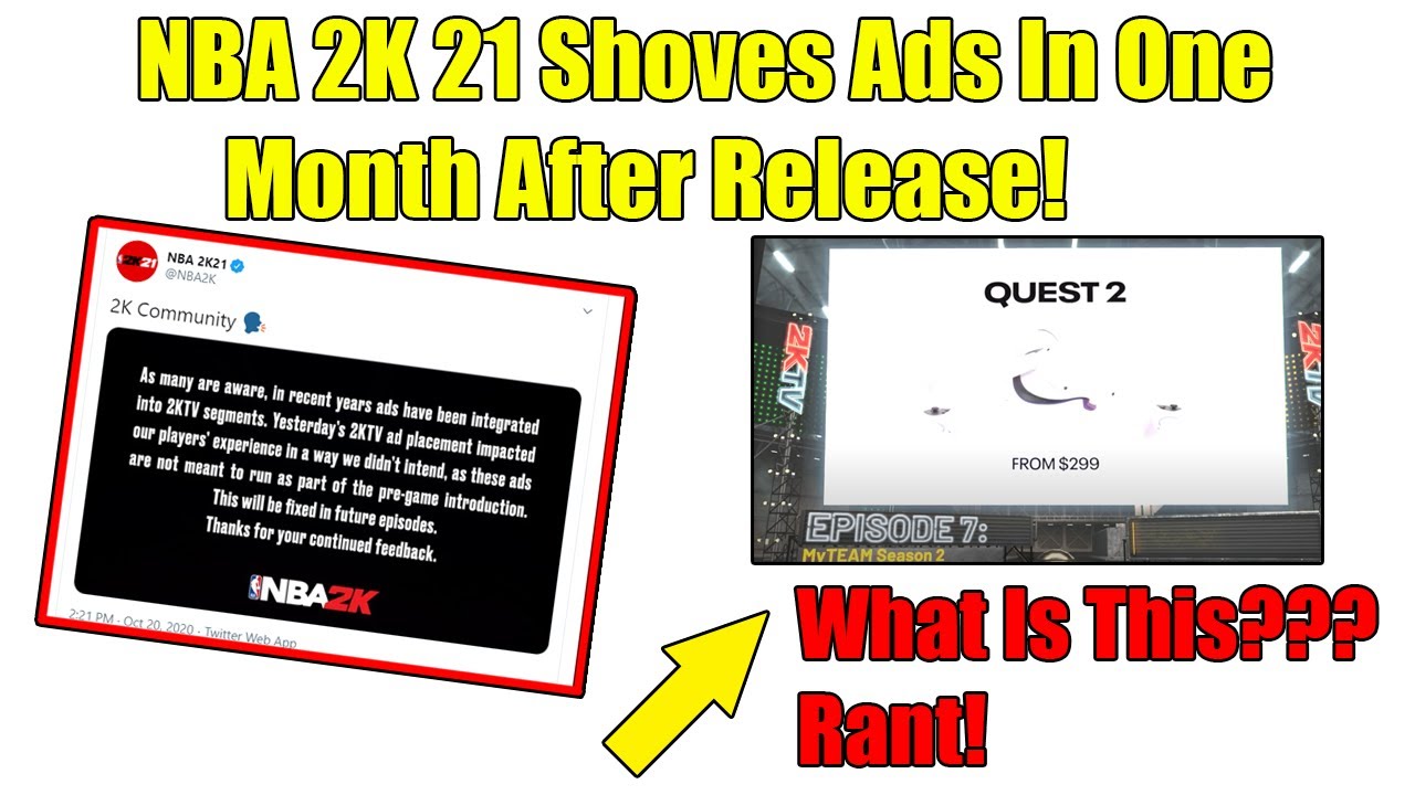 Take Two Shoves Unskippable Ads Into NBA 2K21 One Month After Release, Responds To Backlash