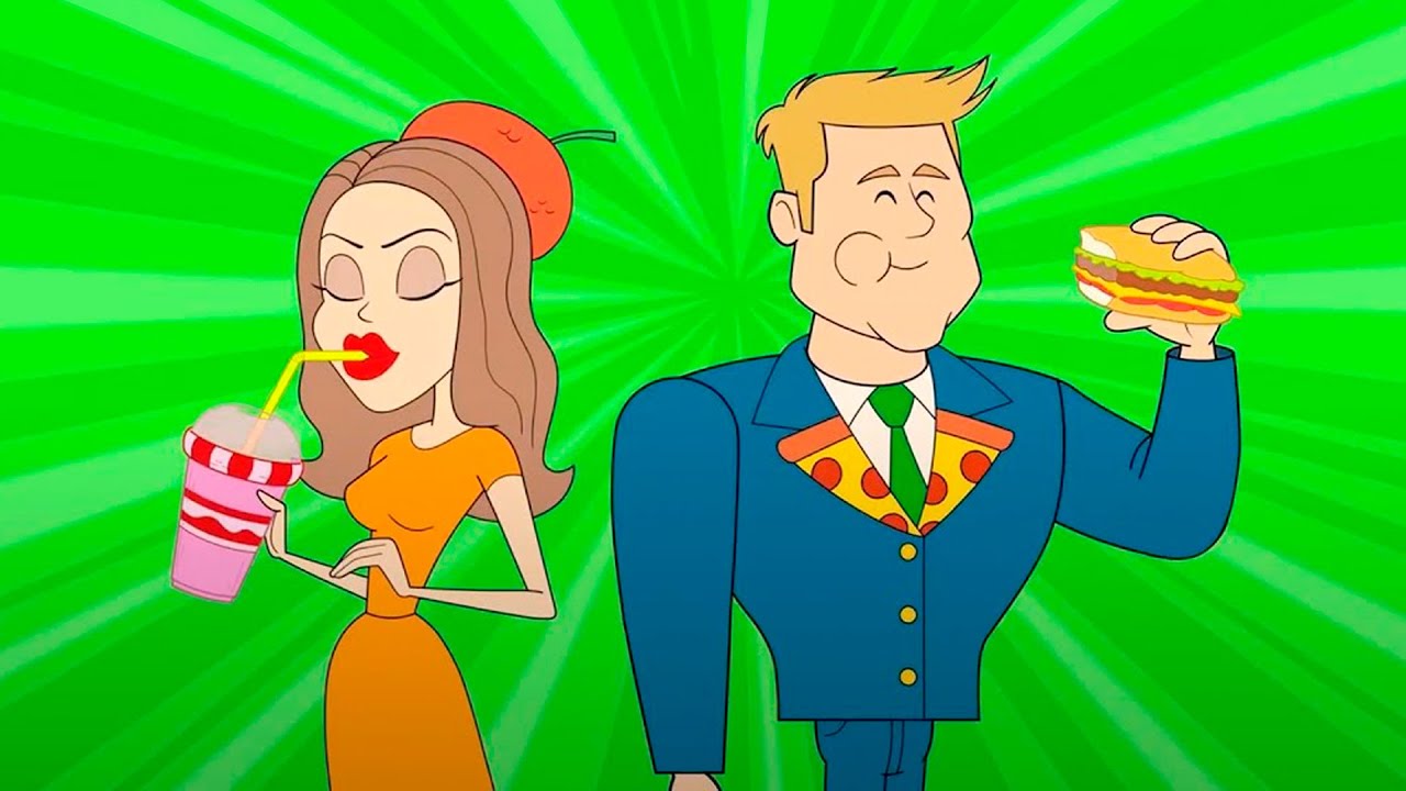 Tangerina Jolie e Brad Pizza • Desenho para crianças