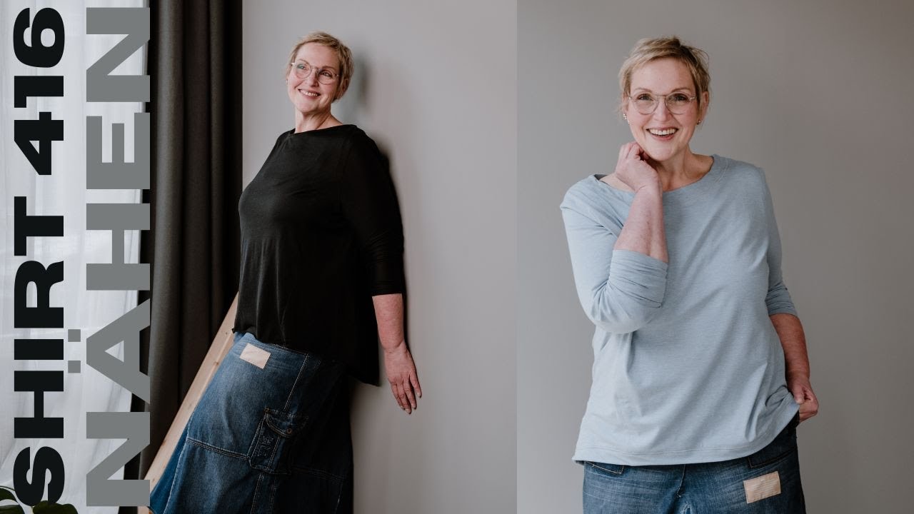 Easy Shirt aus Jersey n&auml;hen mit Burda/Sewsimple-Schnittmuster 416