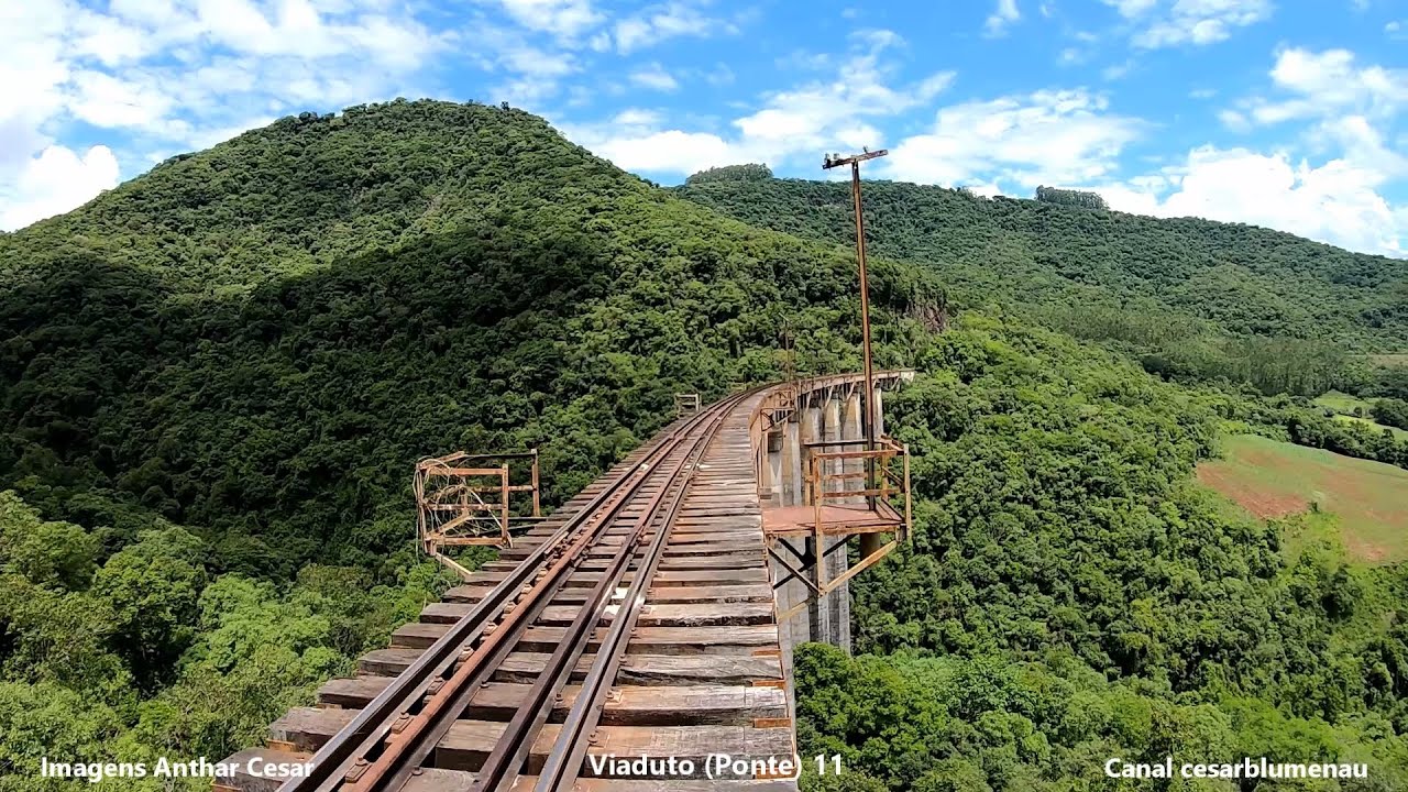 🇧🇷 Viajando com o trem da ABPF/Sul, desde o Viaduto 13 até Muçum/RS - 2018 - (Brasil) - completo