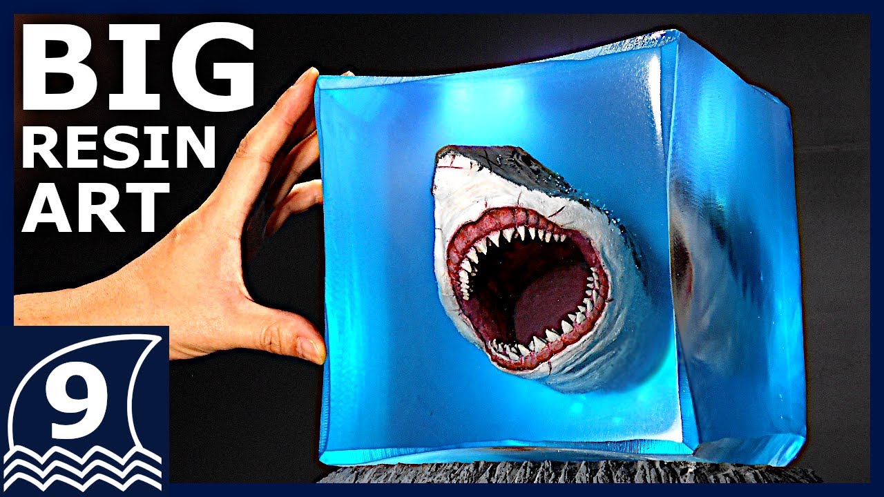 БОЛЬШАЯ смоляная живопись МЕГАЛОДОНА АТАКА 【Скульптура древних гигантских существ】