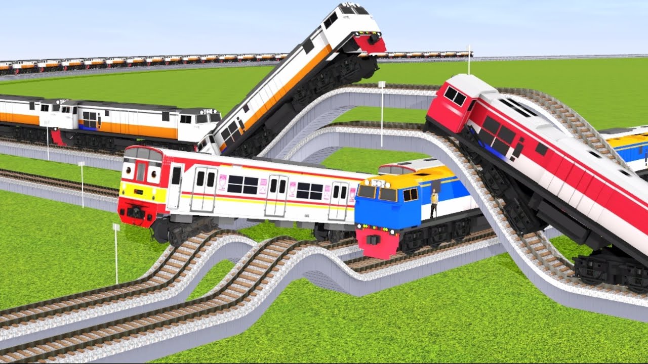 Perlintasan Kereta Api ‼️#9 KERETA API PANJANG BERGANTIAN