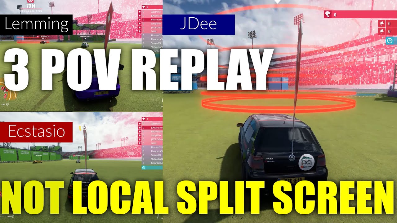 FH5 Games: 3 POV Replay (Not Local Split Screen)