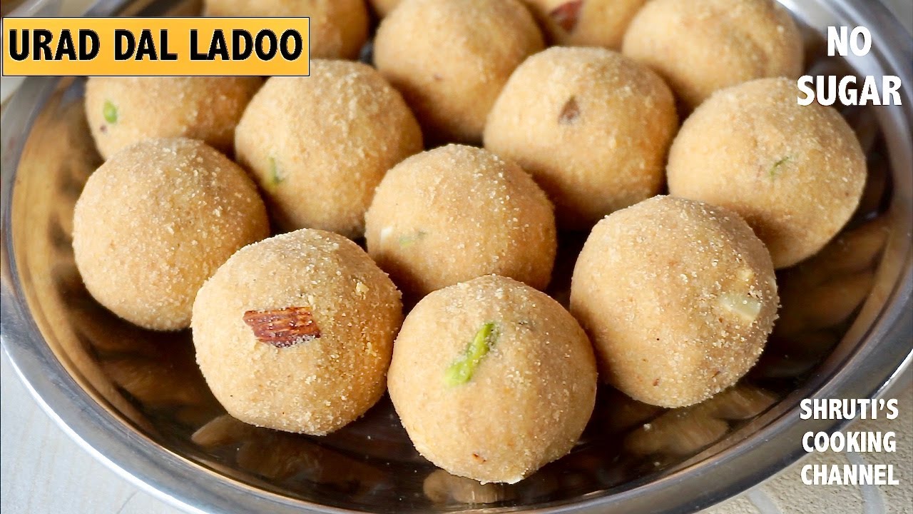 urad dal ladoo | urad dal laddu with jaggery | sugar free ladoo recipe | krishna janmashtami bhog