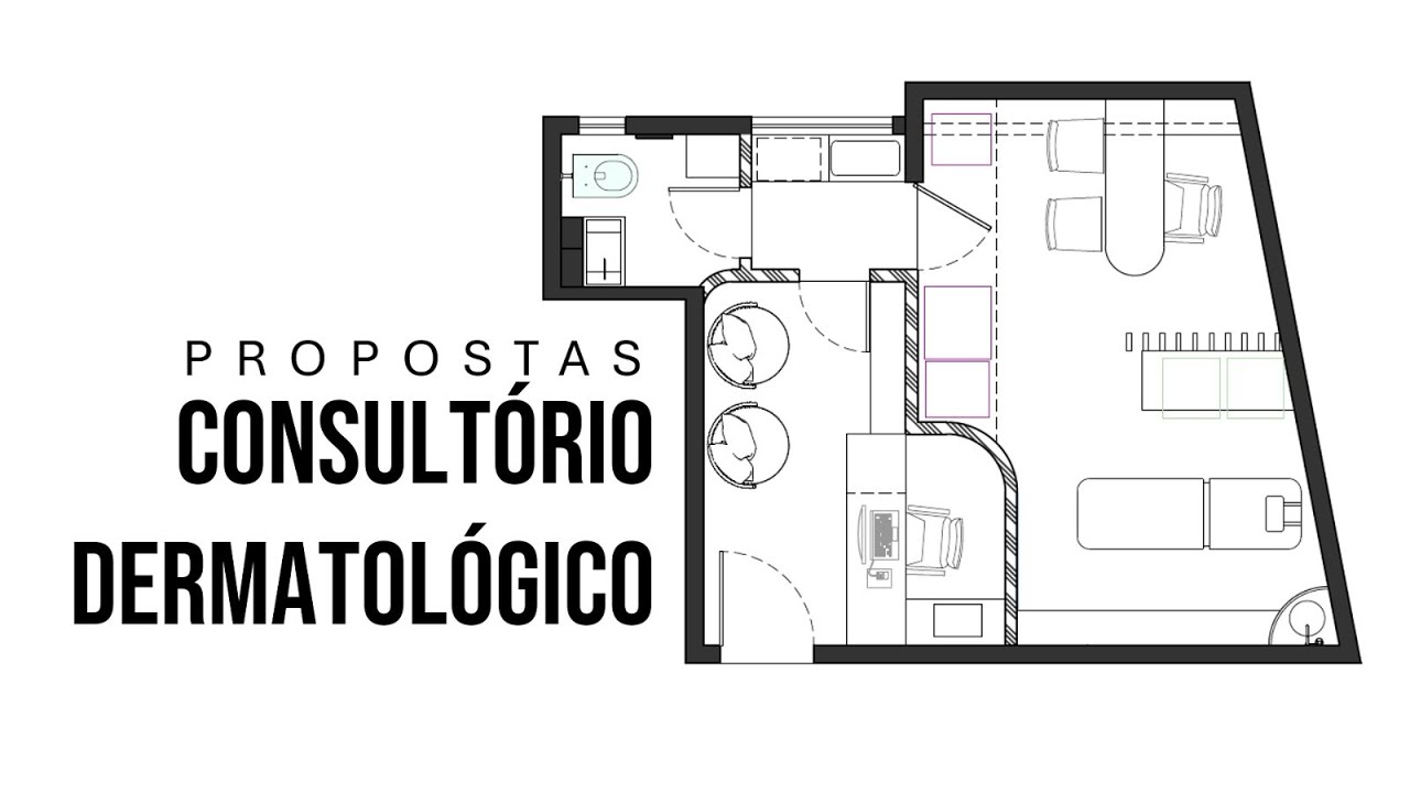 Consultório dermatológico em 25m2 - analisando estudos e propostas