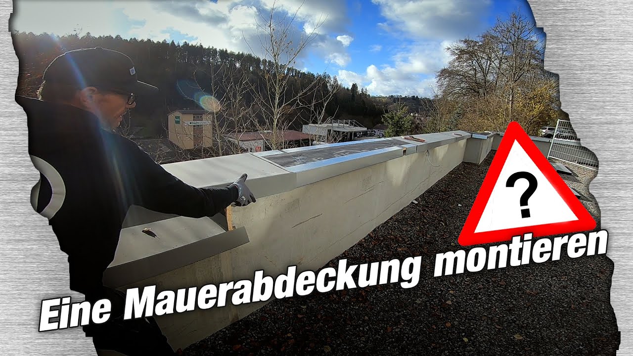 Eine abgetreppte Mauerabdeckung montieren