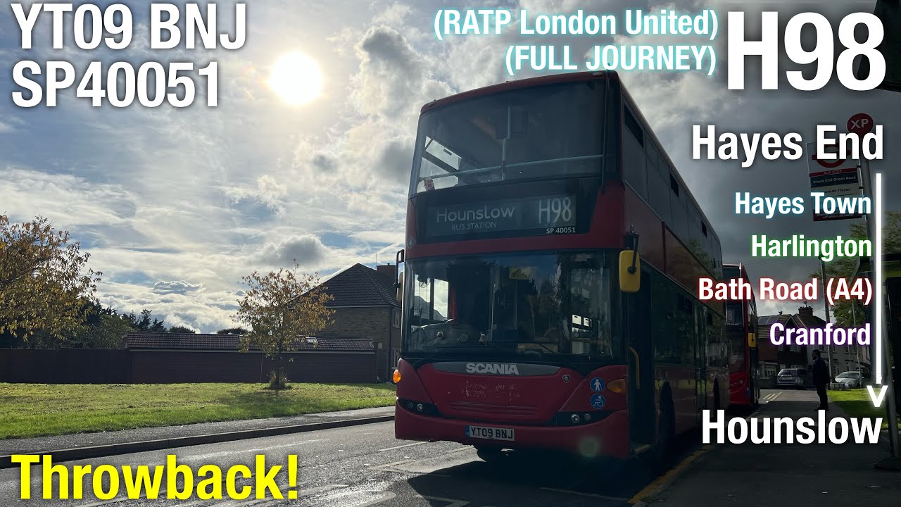 [Full Journey]RATP London United H98(To Hounslow)