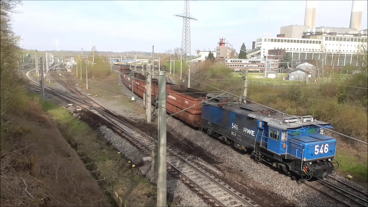 Braunkohle züge auf Nord Süd Bahn RWE 06.04.2019 teil1