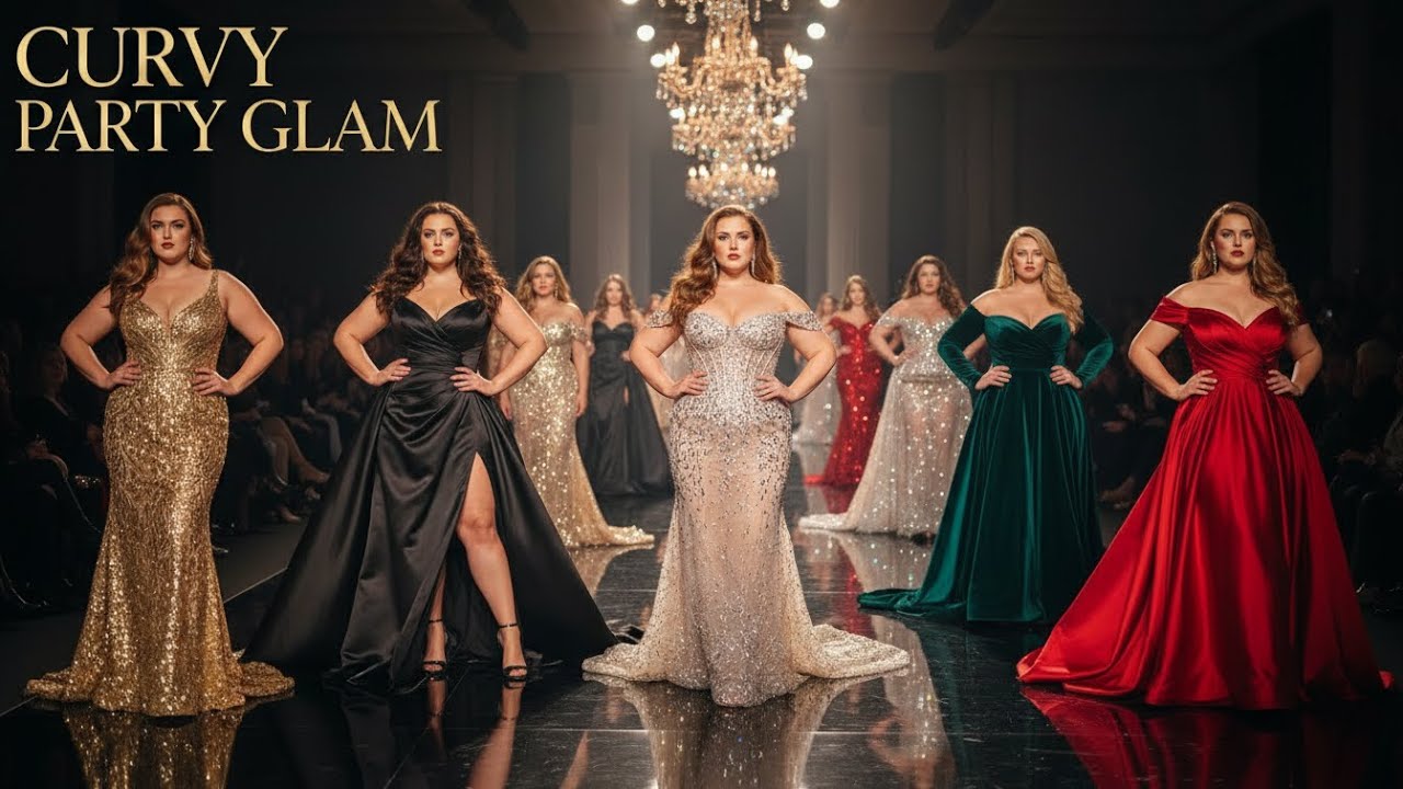 American Curvy Glam Party Runway 💎 Sexy Evening & Gala Dresses That Steal Every Look