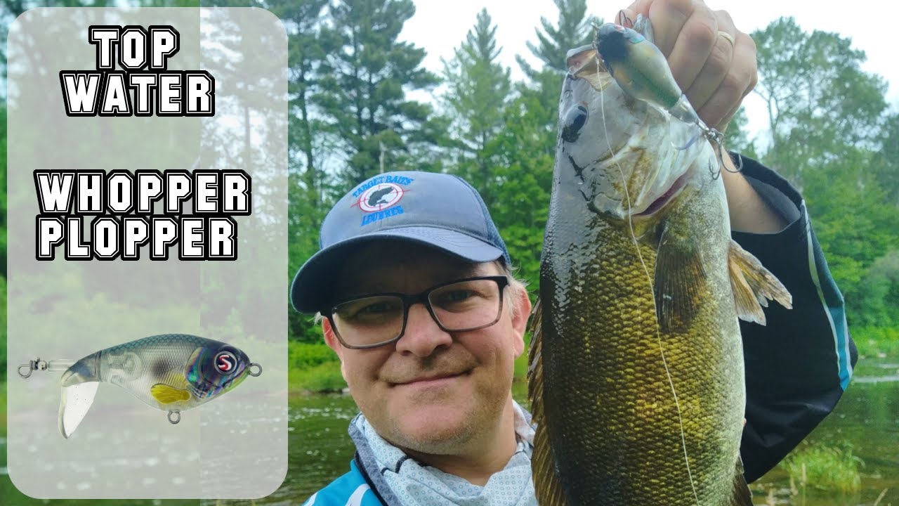 Pêche du Blackbass en TOP WATER avec le WHOPPER PLOPPER - Pêche au Québec