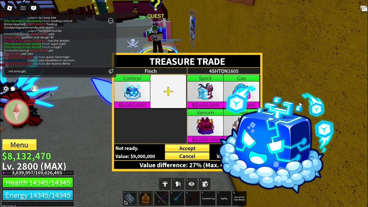 Trading CONTROL REWORKED And Rating Other players offers!! (Blox Fruits)