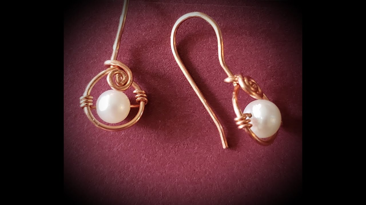 Loop and Spiral with Pearl Earrings - Cheryl St. Pierre of Majestic Wire Artworks