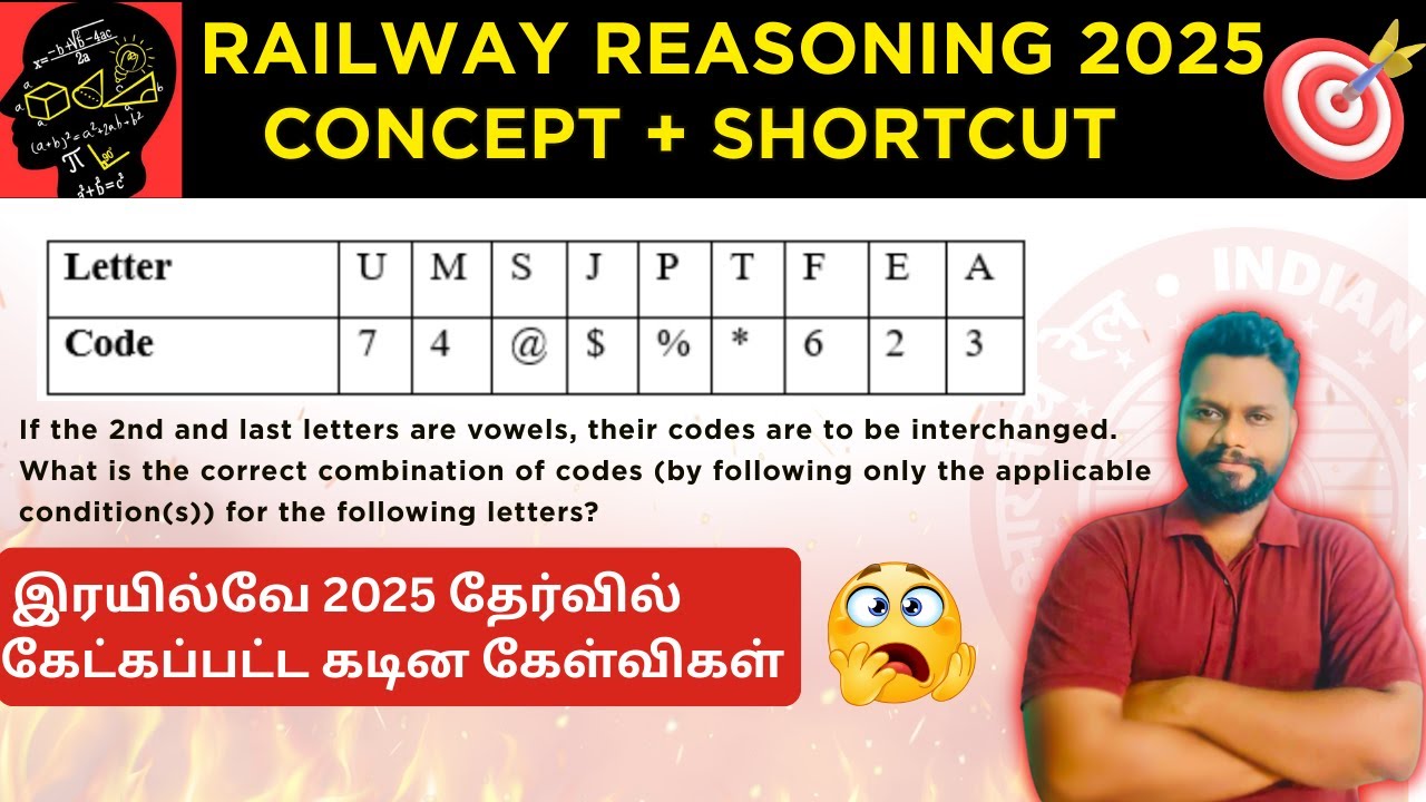 Coding Decoding latest pattern questions in tamil| RRB Reasoning classes and Tricks