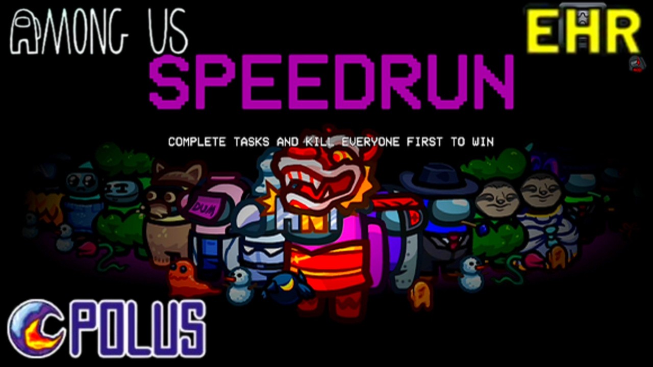 Among Us SpeedRun Gamemode 50 Tasks Challenge on Polus Map