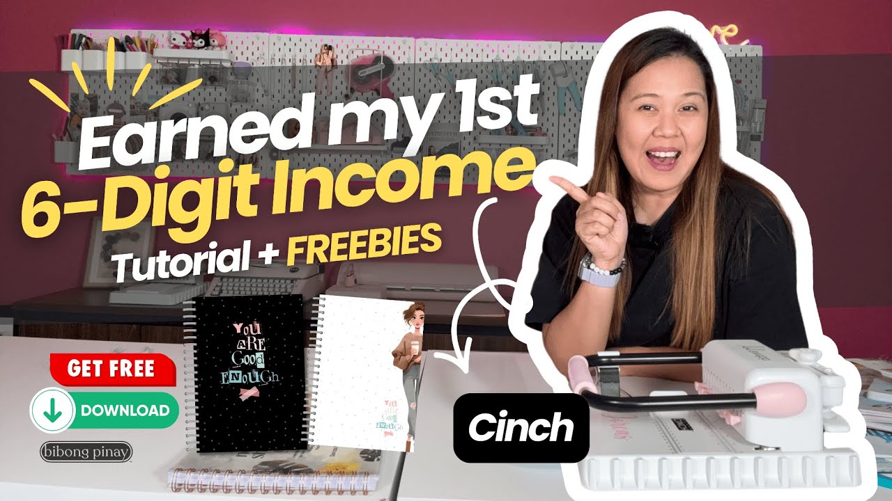 HOW I EARNED MY 1ST 6-DIGIT INCOME USING THE CINCH BINDING MACHINE | TUTORIAL + FREEBIES