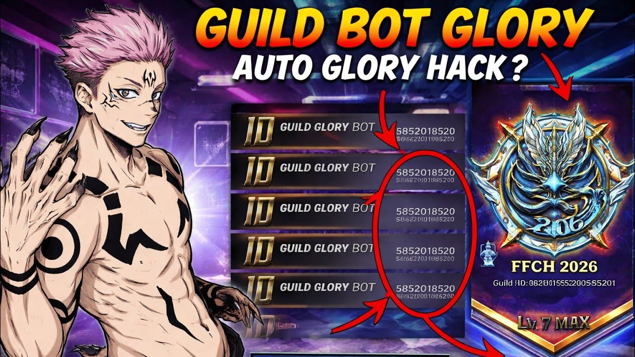FREE GUILD GOLORY WEBSITE  UPDATE 😉 |MAKE GUILD GLORY BOT FF 🤯| guild glory bot |🥳