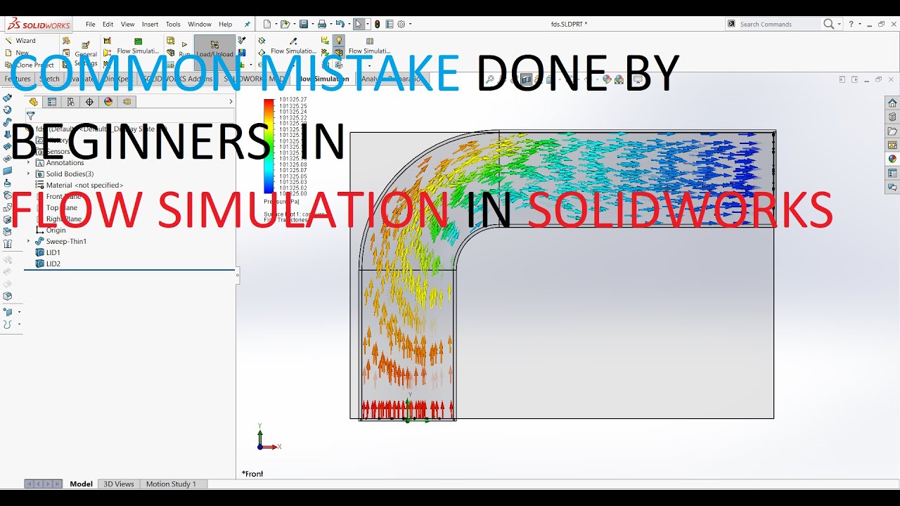 Common Mistake Done by Beginners in Flow Simulation in solidworks