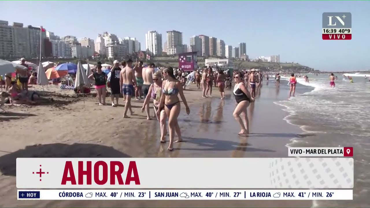 Verano en Mar del Plata 29° y mucho sol.