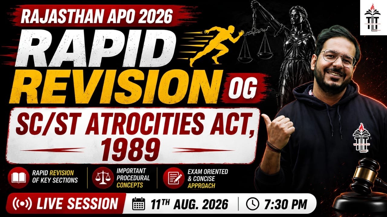 🚨RAJASTHAN APO 2026 | Rapid Revision OG of SC/ST Atrocities Act, 1989 | LIVE By Shubham Sir 🚨