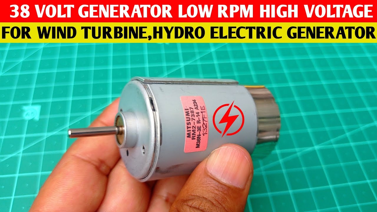 38 Volt dc generator for wind turbine & hydro electric generator | Low rpm high voltage generator