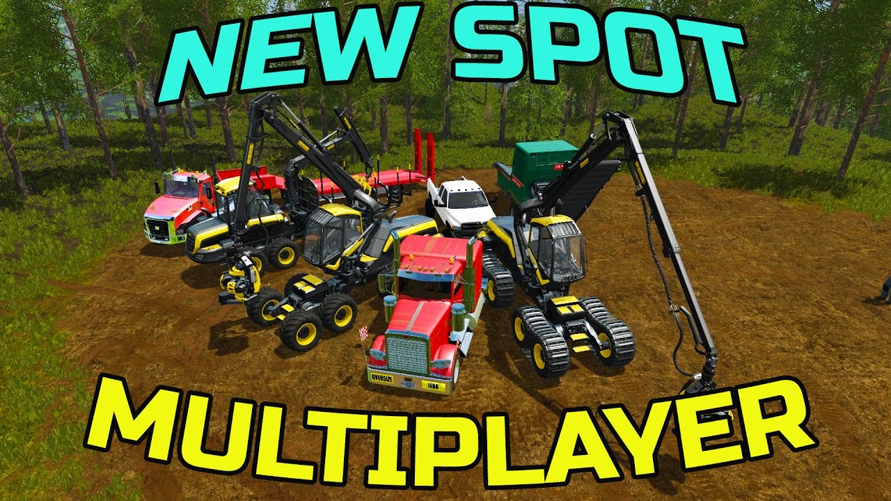 FARMING SIMULATOR 2017 | LOGGING IN NEW SPOT | MULTIPLAYER | TROUBLES