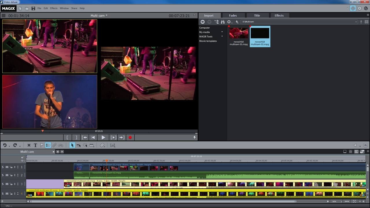 MAGIX Movie Edit Pro 2016 &ndash; Multicam mode tutorial (INT)
