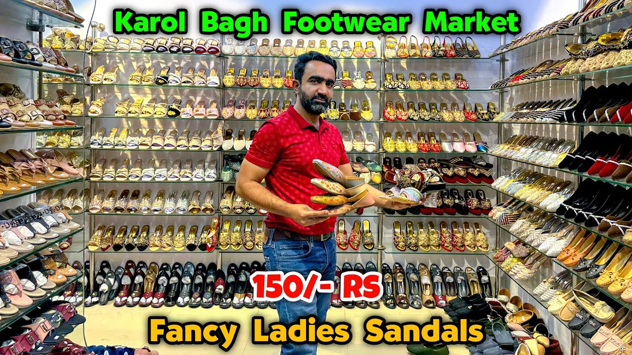 Fancy Ladies Sandals ₹150 😍👠| Ladies Sandals Wholesale Market in Delhi | Karol Bagh Footwear Market