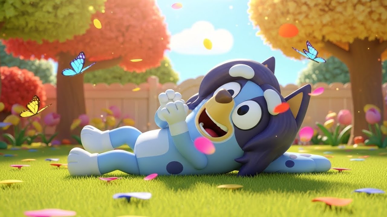 Bluey Perseguiu Borboletas pelo Quintal | Rimas e Canções Infantis