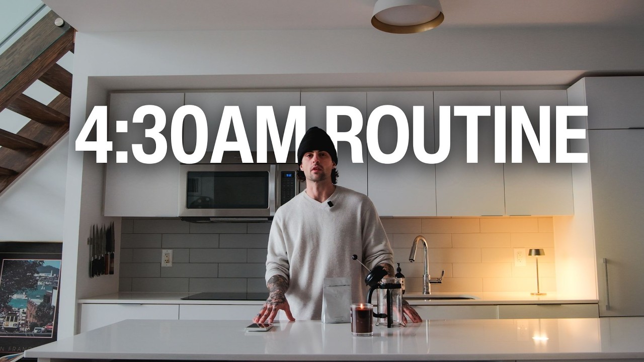 Productive 4:30am morning routine to get sh*t done | Calming, Relaxing, Slow pace