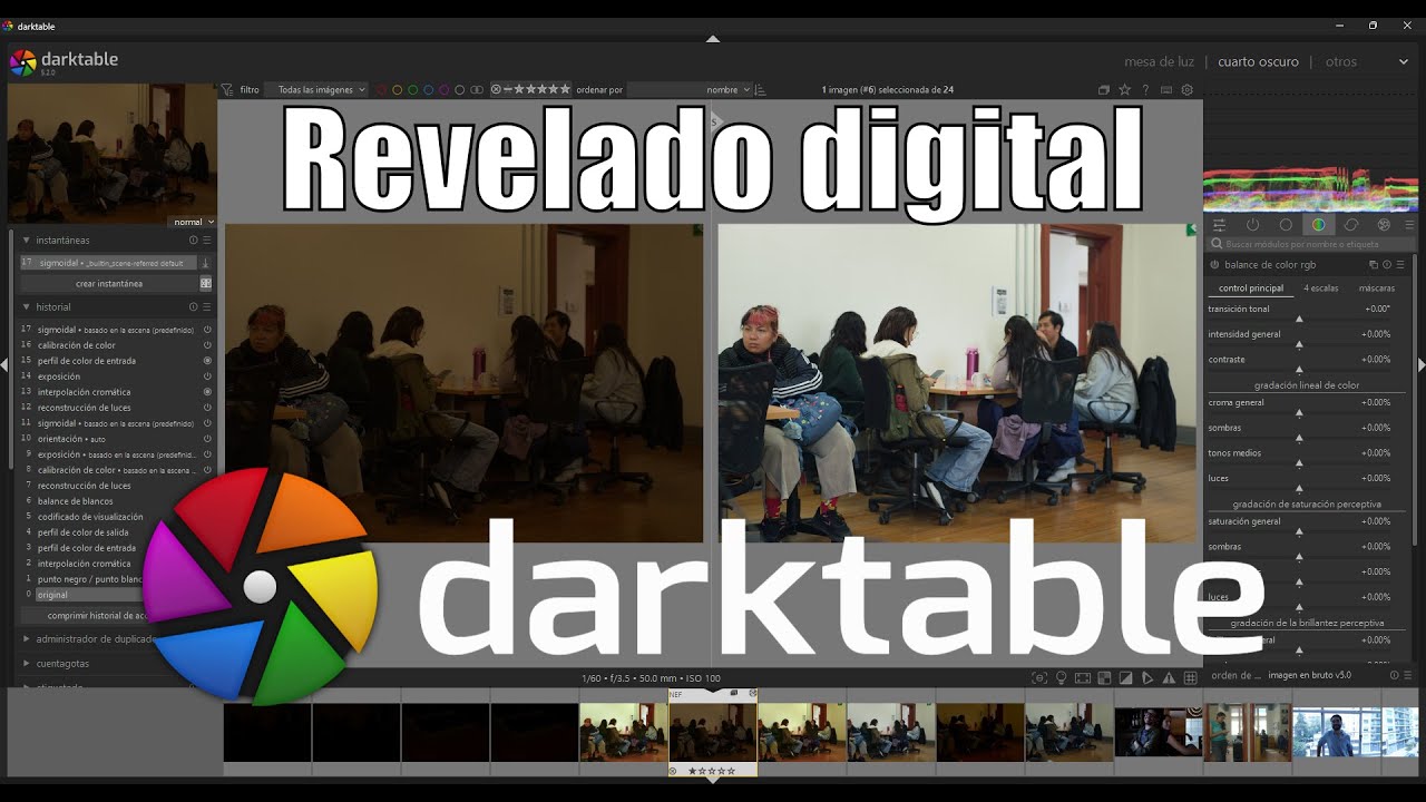 Revelado digital con Darktable