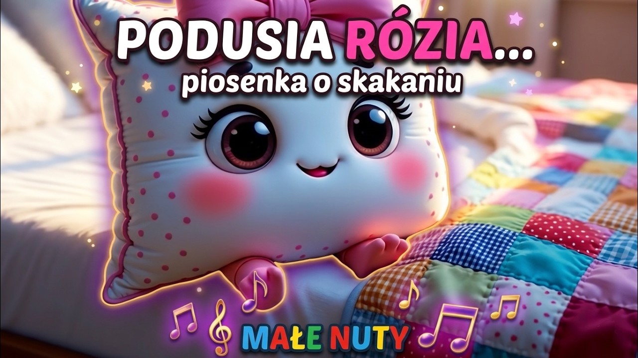 PODUSIA R&Oacute;ZIA - Skakanie po ł&oacute;żku - Piosenka dla dzieci // MAŁE NUTY