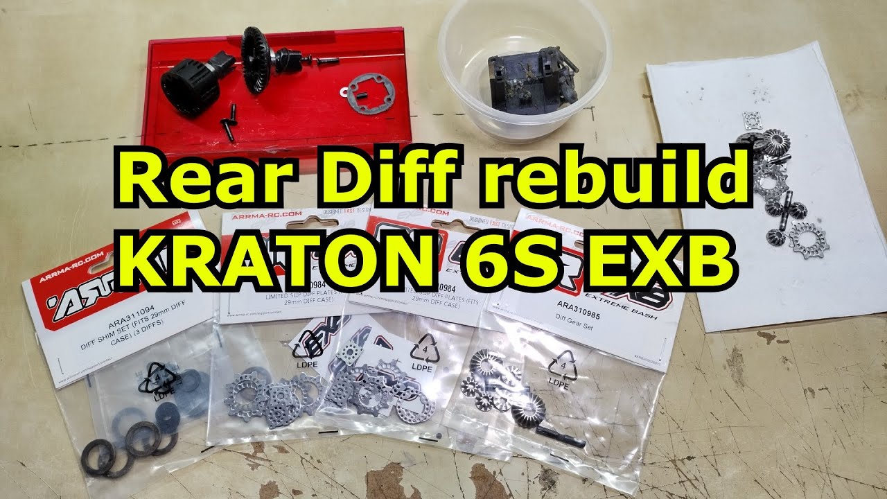 Arrma Kraton 6S EXB rear differential rebuild