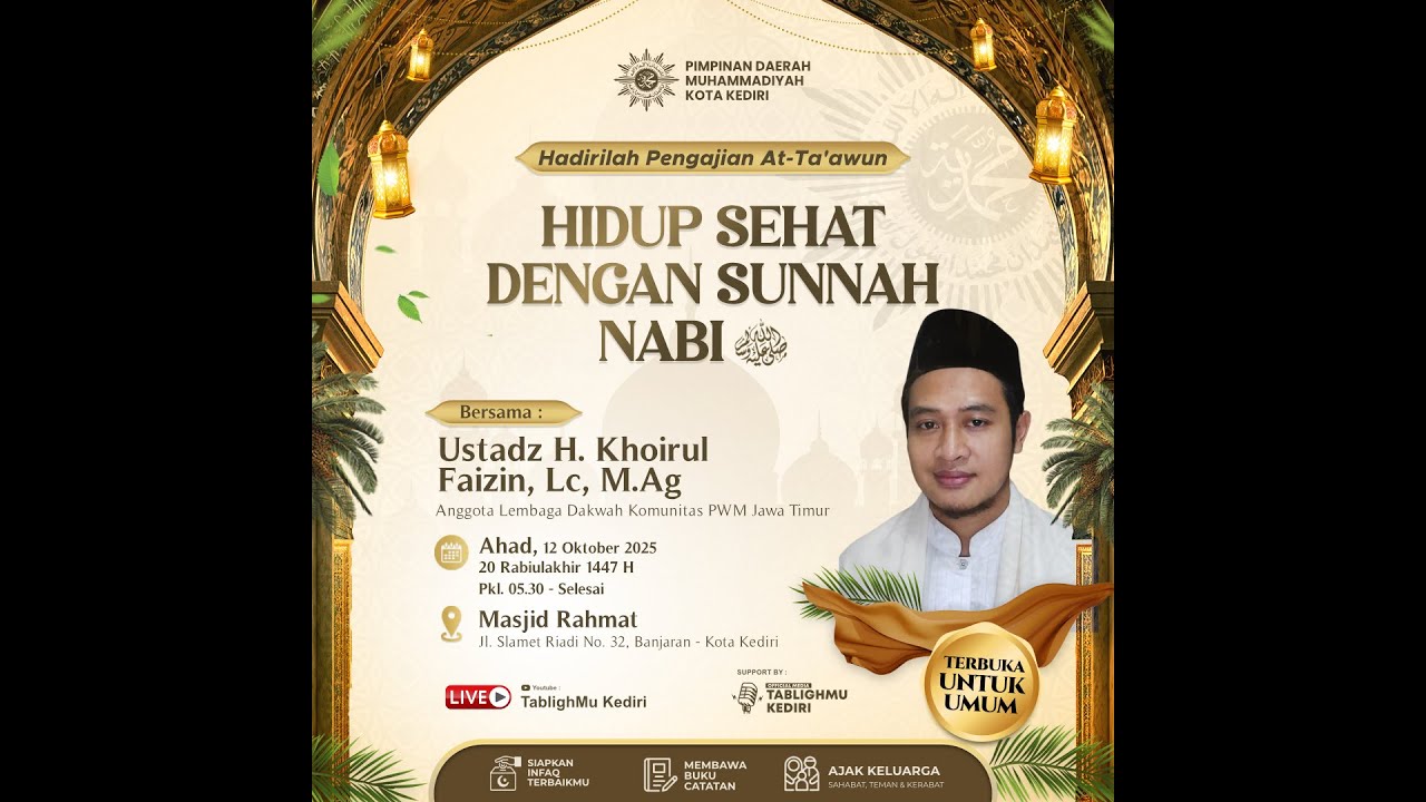 ⭕LIVE - Hidup Sehat Dengan Sunah Nabi- Ustadz H. Khoirul Faizin, Lc, M.Ag