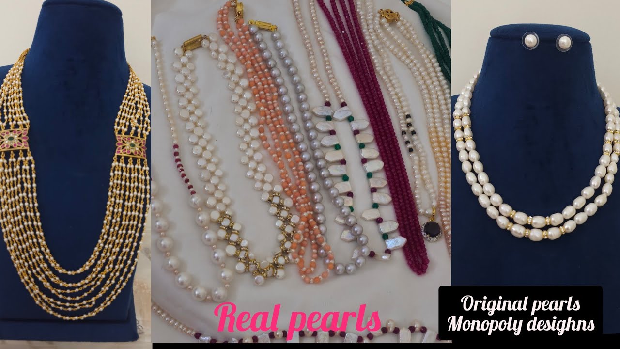 Real (original pearls mala desighner pearls sets  9701299266 2give away winners 