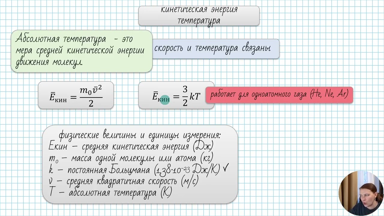 3. кинетическая энергия через абсолютную температуру | абсолютная температура | шкала Кельвина |