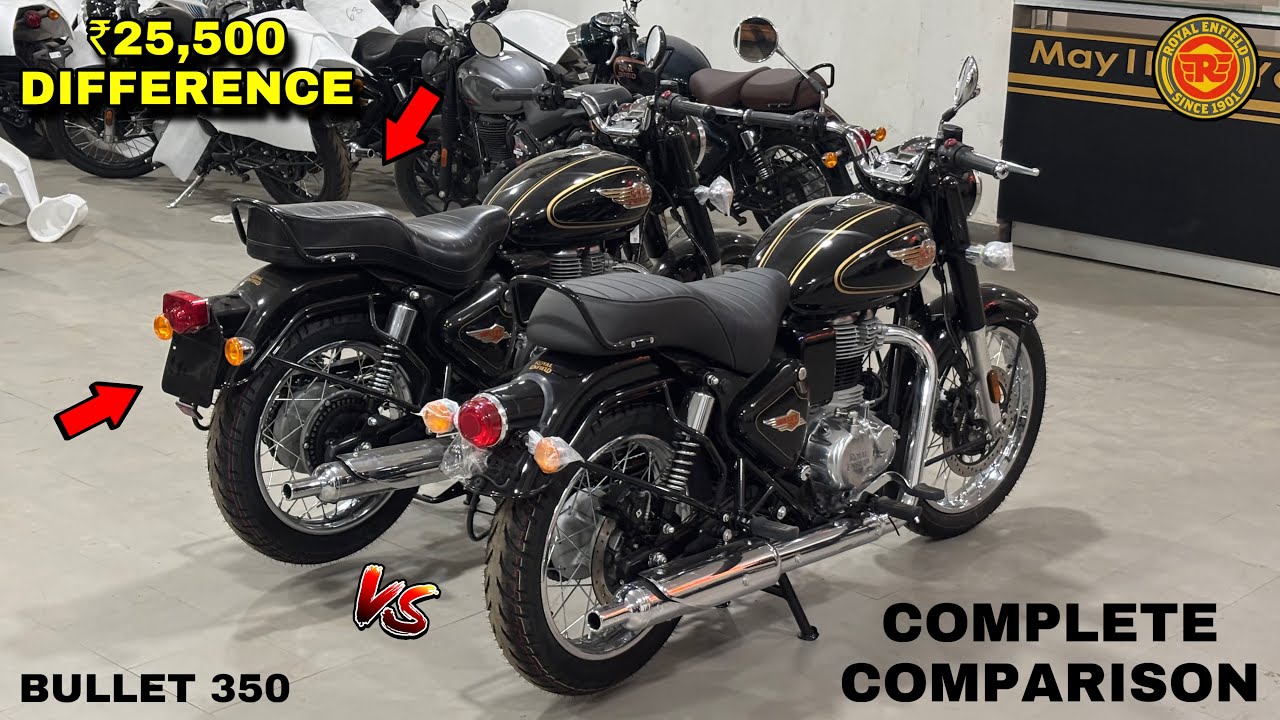 Разница в 25 500 рупий! Bullet 350 Standard против Battalion Black | Полное сравнение | Цена? #MxK