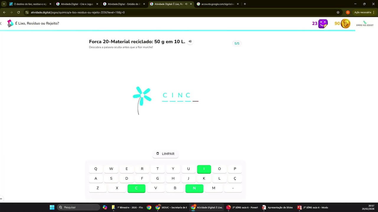 🔴 NOITE - QUÍMICA - 20.02.26 - 2ª Série - AULA 02