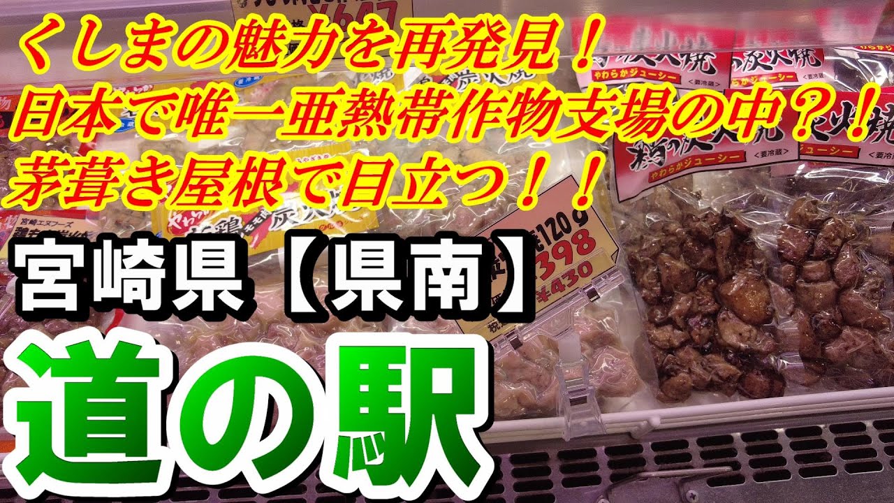 【九州】宮崎県日南市・串間市（県南）道の駅　串間のうまいもん！！日本で唯一亜熱帯作物支場の中？？川と山に囲まれた道の駅⁉【トッキ―二ひょう助の旅第207話】