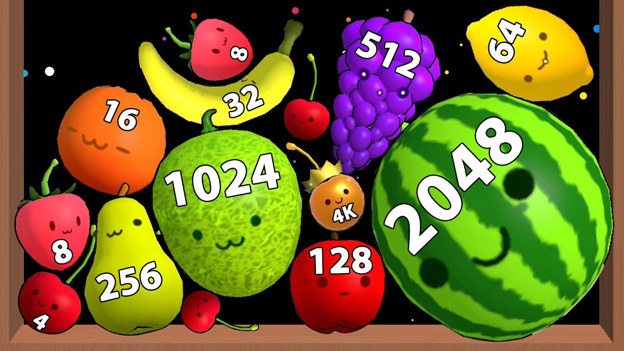 WATERMELON SHOT - Watermelon Game 3D, 2048 Chain: Fruit Merge, 2048 Balls 3D (Freeplay, ASMR Games)