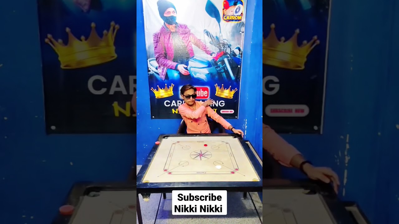 Carrom king 👑 One shot tips with #nikkinikki #viral #shorts