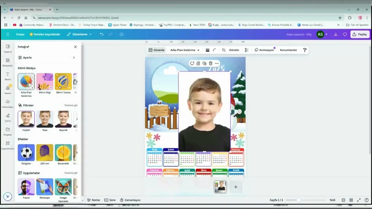 Canva'da Takvim Nasıl Hazırlanır www anneninokulu com