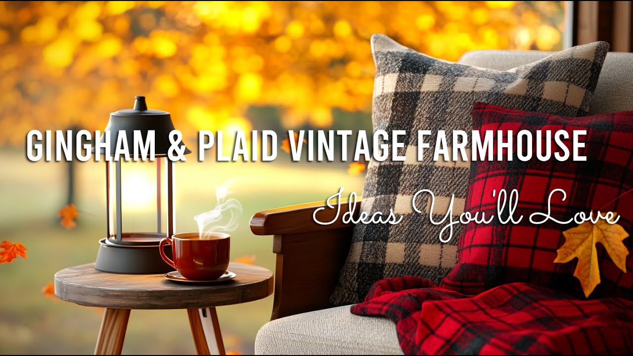 🛋️ Gingham & Plaid Done Right! 🏡 Vintage Farmhouse Decor Ideas You'll Love