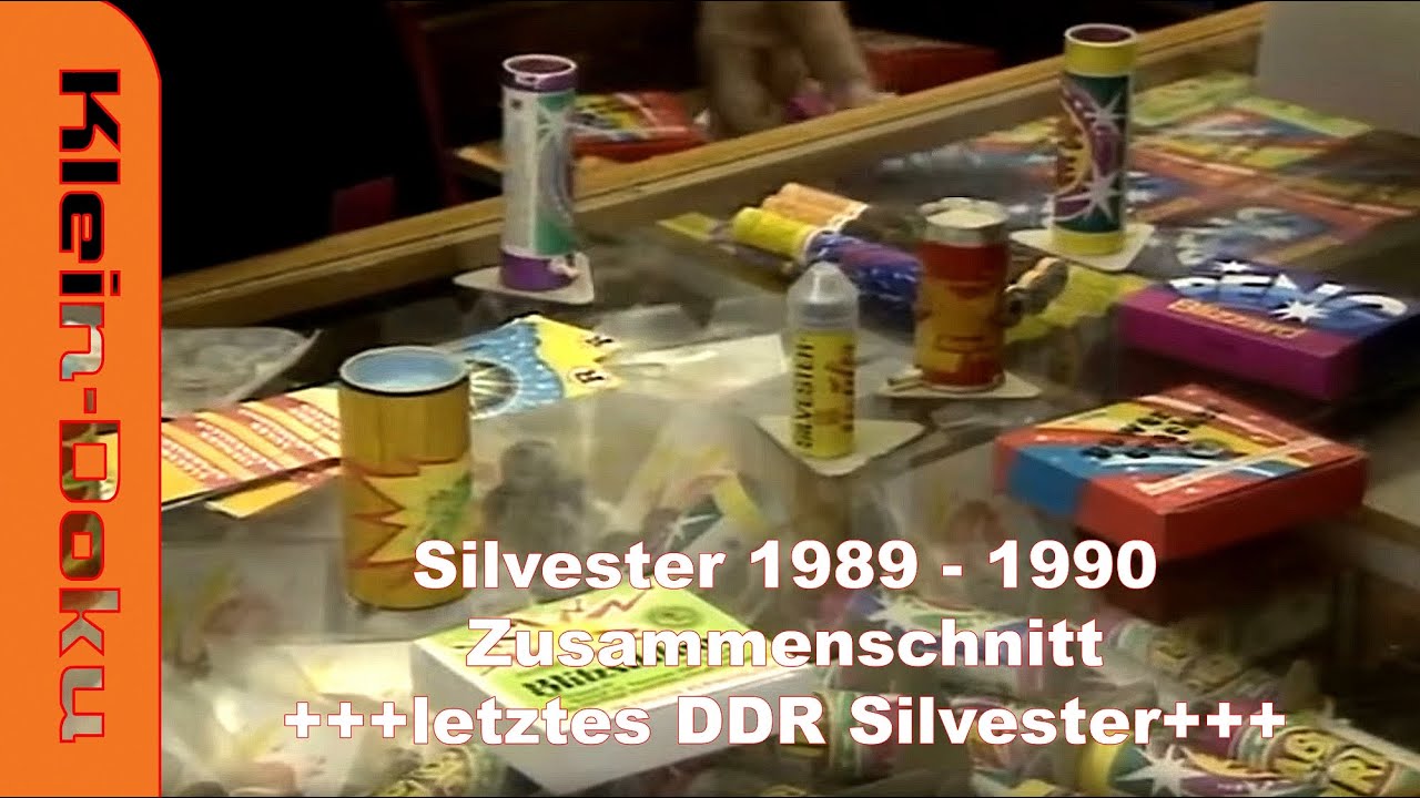 Silvester 1989 - 1990 Zusammenschnitt  +++letztes DDR Silvester+++