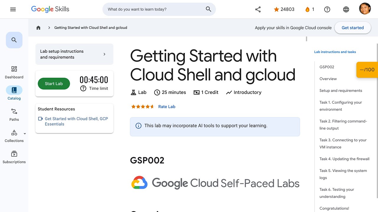 Getting Started with Cloud Shell and gcloud GSP002
